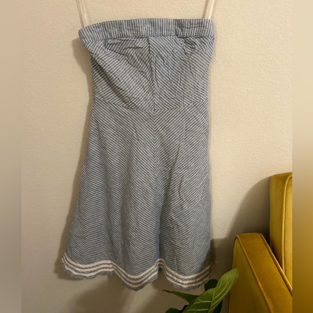 American Eagle strapless linen dress size 6